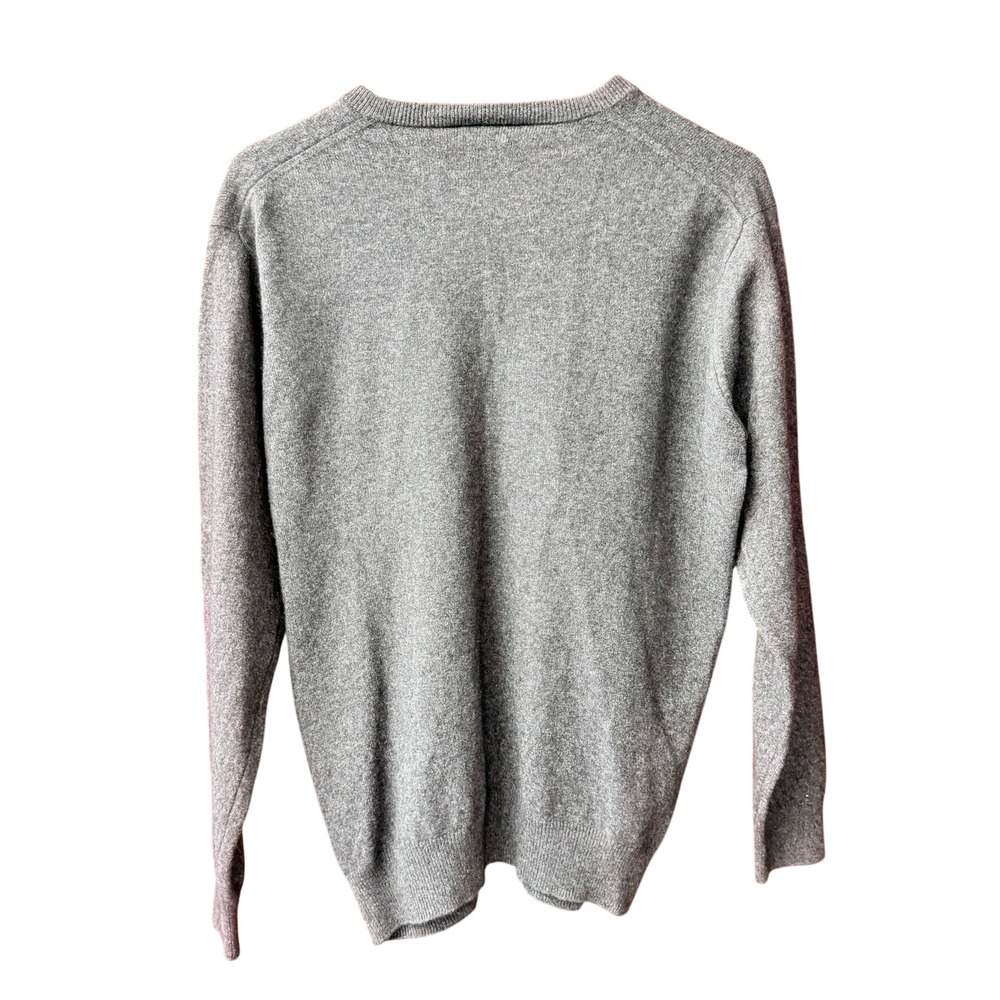 Rodd & Gunn V-Neck Sweater Mens Large Gray Cashmere Merino Wool Blend Knit - Picture 2 of 9